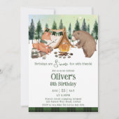 Camping Beer Fox S'more Plezier Met Vrienden Verja Kaart (Voorkant)