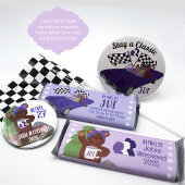 Camping Beer, Paarse Bandana Meisjes Jeugdclub Magneet