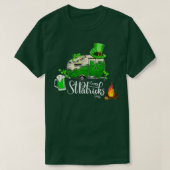 Camping Beer St Patricks Day Shamrock Leprechaun T-shirt (Design voorkant)