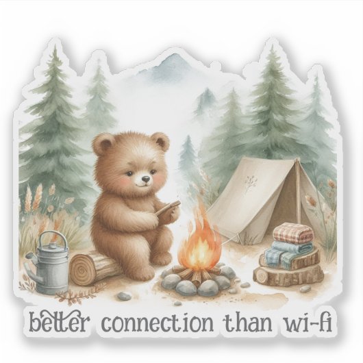 Camping Beer Sticker (Voorkant)