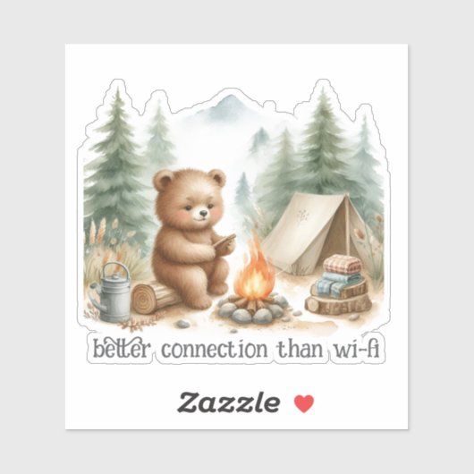 Camping Beer Sticker (Vel)