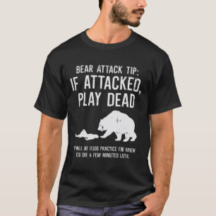 Camping beren aanval tip grappig wandelen camper m t-shirt