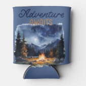 Camping Berg Blauw Bachelorette Feestje Blikjeskoeler (Voorkant)