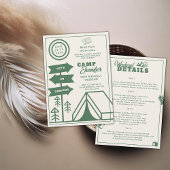 Camping Bergbos 30e Verjaardag Weekend Trip Kaart