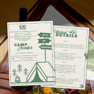 Camping Bergen Bos 30e verjaardag Routebeschrijvin Kaart