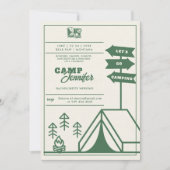 Camping Bergen Bos Groen Vrijgezellenfeest Kaart (Voorkant)