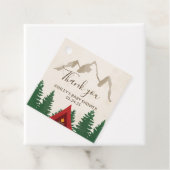 Camping Bergen Favor Tag Bedankjes Labels (In situ)