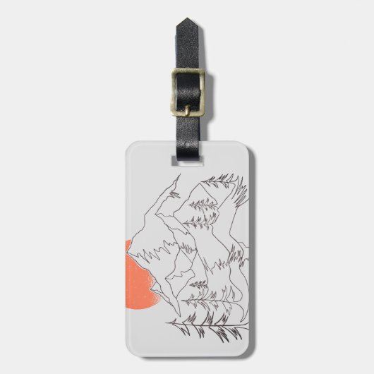 Camping Bergen Reizen Bagagelabel (Voorkant verticaal)