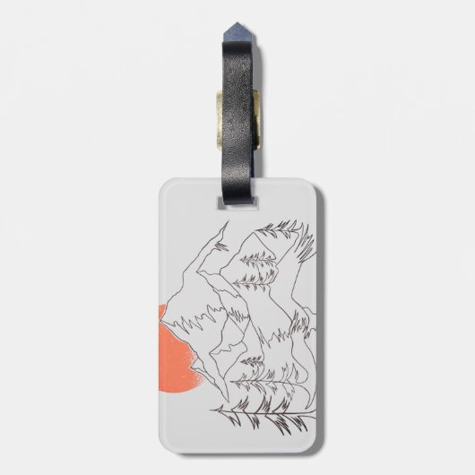 Camping Bergen Reizen Bagagelabel (Achterkant verticaal)