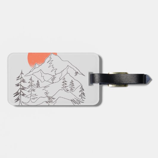 Camping Bergen Reizen Bagagelabel (Achterkant horizontaal)