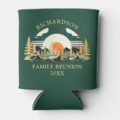 Camping Bergen Zonsondergang Groene Familie Reünie Blikjeskoeler (Voorkant)