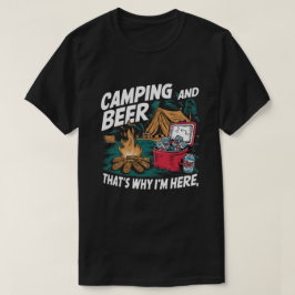 Camping & bier: het perfecte avontuur t-shirt