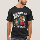 Camping & bier: het perfecte avontuur t-shirt (Voorkant)