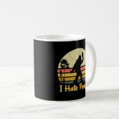 Camping Bigfoot Sasquatch Middelvinger Ik haat Peo Koffiemok (Voorkant rechts)