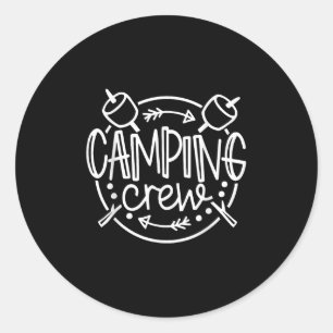 Camping Bijpassende Shirten voor Familie Camper Gr Ronde Sticker