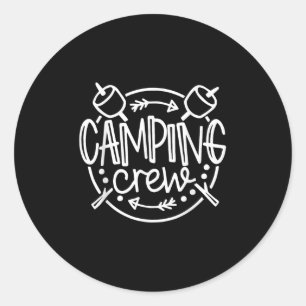 Camping Bijpassende Shirten voor Familie Camper Gr Ronde Sticker