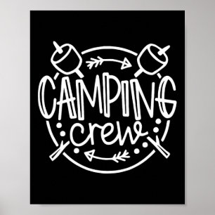 Camping bijpassende shirts voor familie camper gro poster