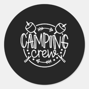 Camping bijpassende shirts voor familie camper gro ronde sticker