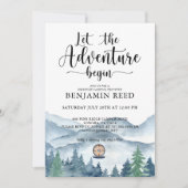 Camping Birthday Forest Adventure Mountains Kaart (Voorkant)