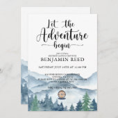 Camping Birthday Forest Adventure Mountains Kaart (Voorkant / Achterkant)