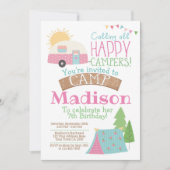 Camping Birthday Kaart (Voorkant)