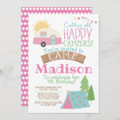 Camping Birthday Kaart (Voorkant / Achterkant)