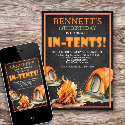 Camping Birthday Kaart