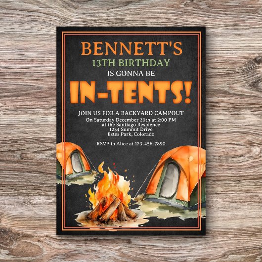 Camping Birthday Kaart