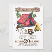 Camping Birthday Kaart (Voorkant)