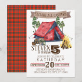 Camping Birthday Kaart (Voorkant / Achterkant)