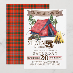 Camping Birthday Kaart