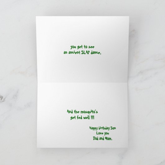 Camping, Birthday Kaart (Binnen)