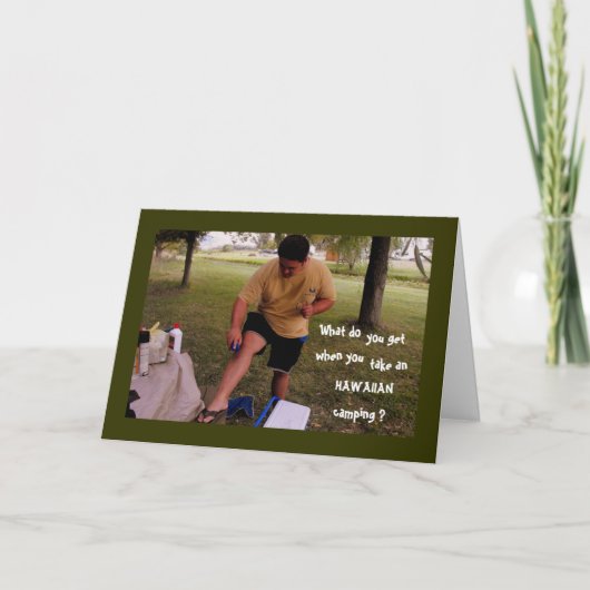 Camping, Birthday Kaart (Voorkant)