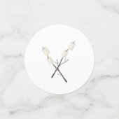 Camping Birthday Party Blue Tent Photo Confetti (Kleine voorkant)