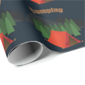 Camping Birthday Party Cadeaupapier (Rol Hoek)