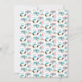 Camping Birthday Party Cute Retro Style  Kaart (Achterkant)