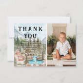 Camping Birthday Party | Foto bedankt (Voorkant)