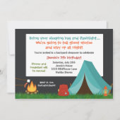 Camping Birthday Party Invitation Kaart (Voorkant)