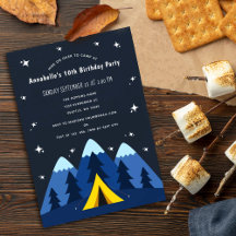 Camping Birthday Party Invitation