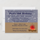 Camping Birthday Party Kaart (Achterkant)