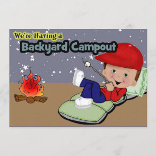 Camping Birthday Party Kaart