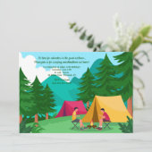 Camping Birthday Party Kaart (Staand voorkant)
