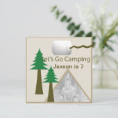 Camping Birthday Party Kaart (Staand voorkant)