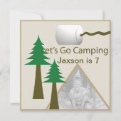 Camping Birthday Party Kaart (Voorkant)