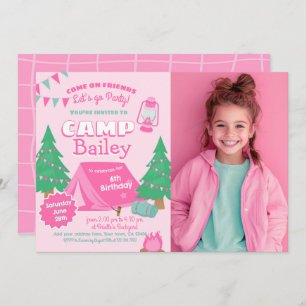 Camping Birthday Party Kaart