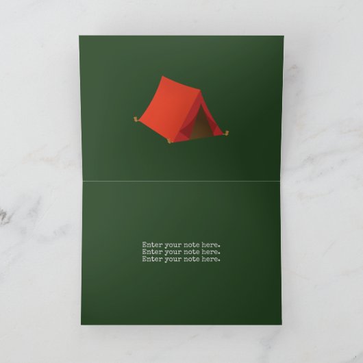 Camping Birthday Party Kaart (Binnen)