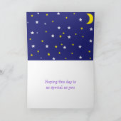 Camping Birthday Party Sleepover Pink en Paars Kaart (Binnen)