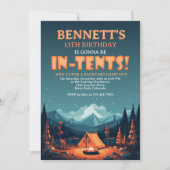 Camping Birthday Uitnodiging (Voorkant)