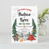 Camping Birthday Uitnodiging (Staand voorkant)