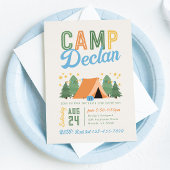 Camping Birthday Uitnodiging